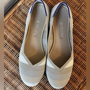 Rothy’s round toe flat size 9 stripe and sparkle